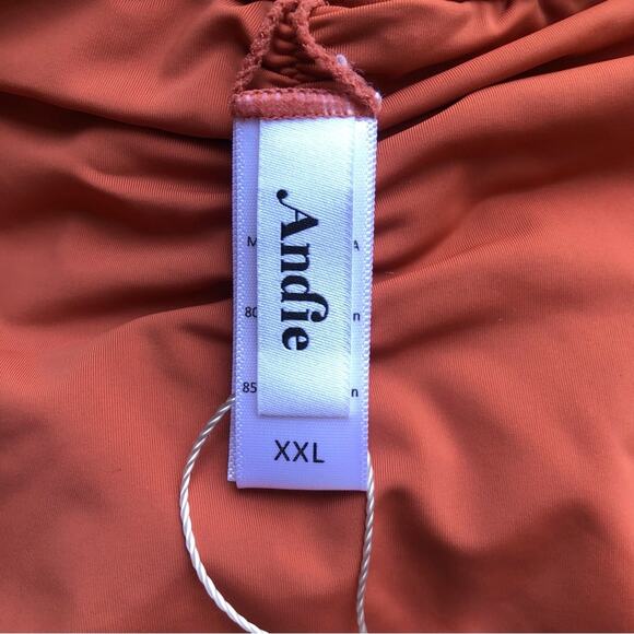 Andie NWT The Symi Sustainable High Leg Cut Low Rise Bikini Bottom Cedar XXL - Picture 7 of 13